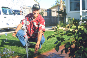 a Reston Sprinkler Repair tech repairs a bd pop up head